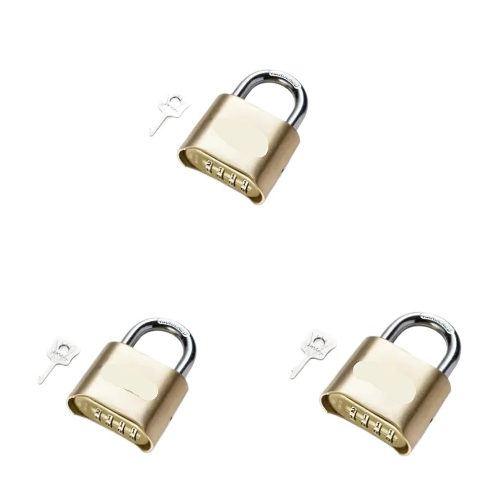 Candado con Cerradura de combinación de latón, antirrobo, antimanipulación, Resistente al Agua para Bloquear(2 Pcs)