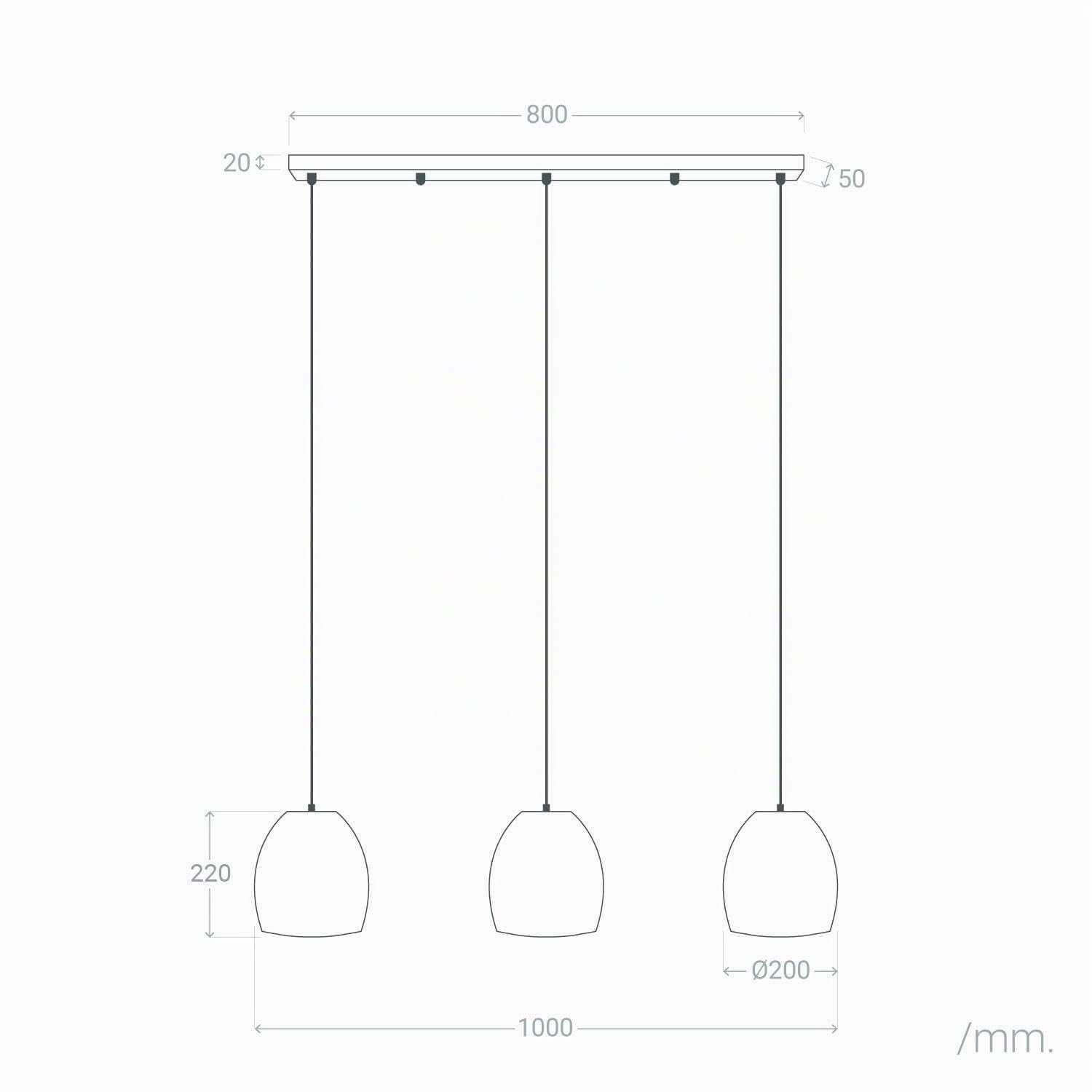 LEDKIA Lámpara Colgante Papel Trenzado Mahali 3 Focos Natural | Papel Trenzado | Diseño Natural para Salón; Dormitorio | Compatible con Bombilla E27 | Longitud Ajustable