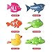 Liberty Imports Set of 6 Wind Up Sea Animal Water Toys for Bath (Includes Duck, Fish, Shark, Frog, Gator)