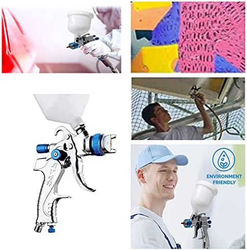 Miniatura 5 de JOLINO HVLP Pistola de pulverización de aire de alimentación por gravedad, kits profesionales de pintura de aire con 3 boquillas de 1.41.70.079 in y