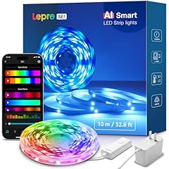 Lepro SE1 AI Striscia RGB LED 10M,Smart Luci Natale Interno Funziona con Alexa/Google Assistant,Strisce LED Camera da Letto,Assistente di Progettazione Illuminotecnica AI,DIY/Sync Musicale per Gaming