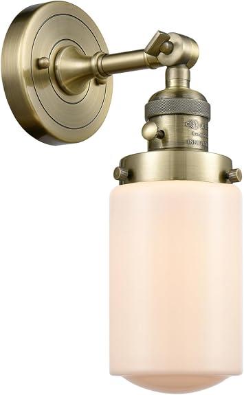 Innovations 203SW-AB-G311-LED Dover 1 Light Sconce Part of The Franklin Restoration Collection, Antique Brass