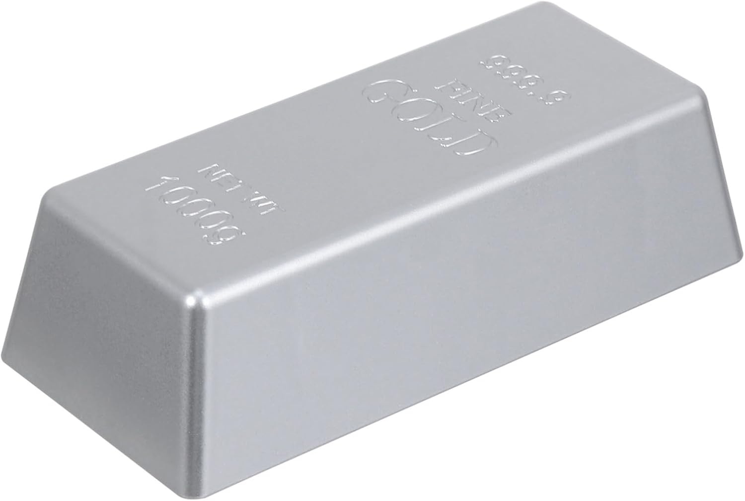 KOMBIUDA 1pc Simulation Silver Bar Decorative Plastic Silver Brick for Party Props and Home Decor Vivid Design for Indoor and Outdoor Use for Festivals and Display Cases