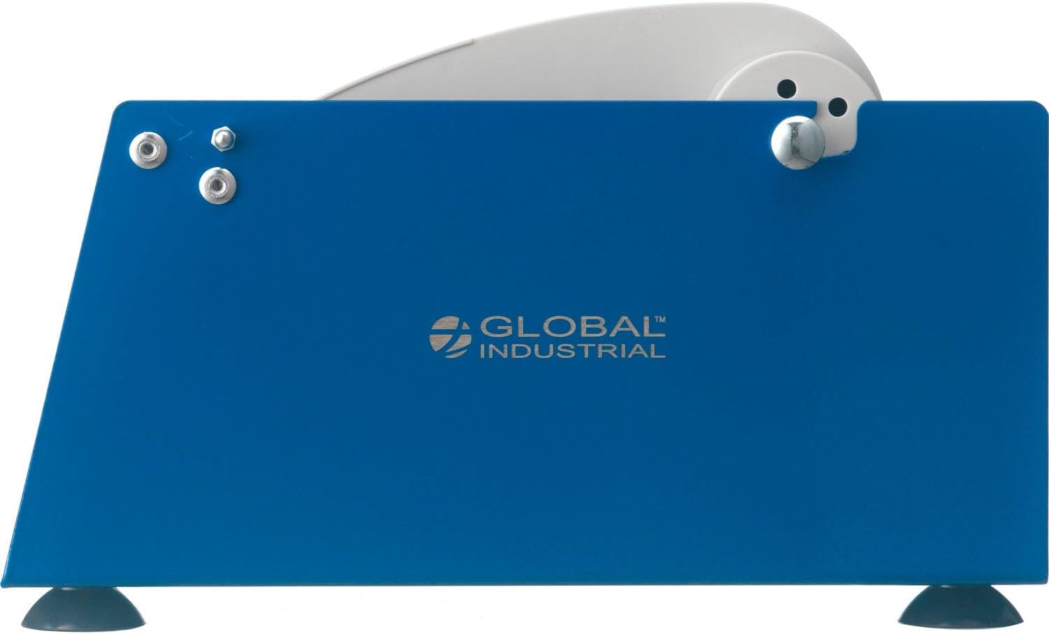 Global Industrial Manual Feed Label Dispenser for Up to 6" W Labels, Table or Wall Mount, for use with Pre-Made Labels, Steel Construction, 6-11/16"L x 10-5/8"W x 5-7/8"H