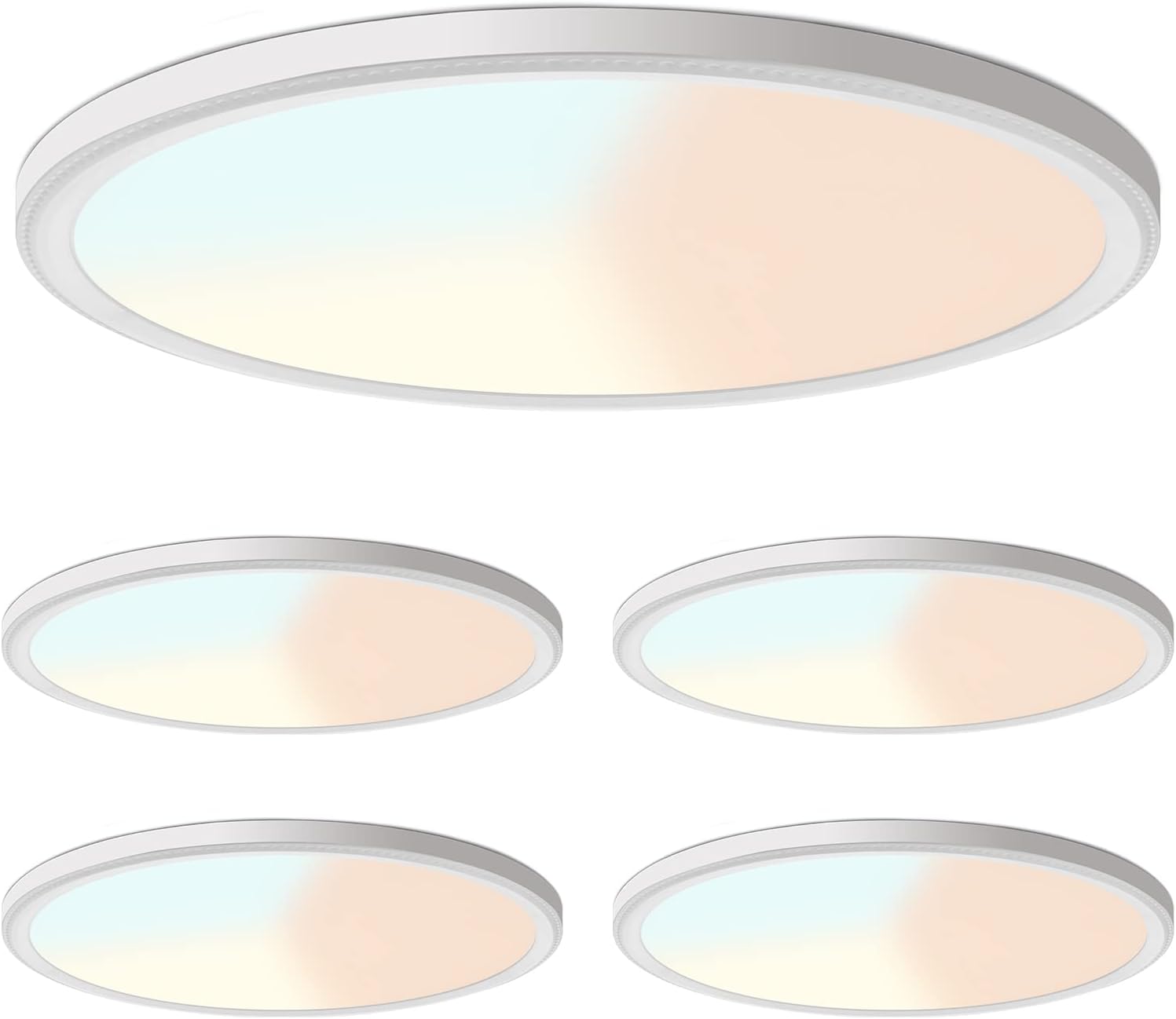 4Pack Led Ceiling Light, 42W 4500LM Ultra-Thin Surface Mount Light Fixtures, 15.8 Inch 3000K/4500K/6000K 3CCT Selectable Flush Mount Ceiling Light for Living Room, Bedroom, Kitchen...