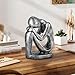 VOFSTAND Resin Thinker Statue Abstract Art Sculpture - Modern Figurine for Home Office Decor, Bookshelf, Desktop, Living Room - Unique Collectible Statue Gift for Art Lovers (Vintage Silver)