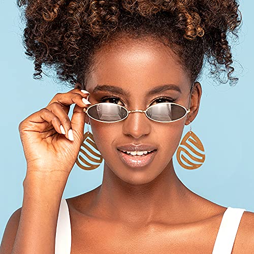 20 Pairs African Wooden Dangle Earrings Lightweight Ethnic Style Drop Earrings Bohemian Wood Earrings Geometric Pendant Wooden Earrings For Women Girls (Elegant Style) #TOP27