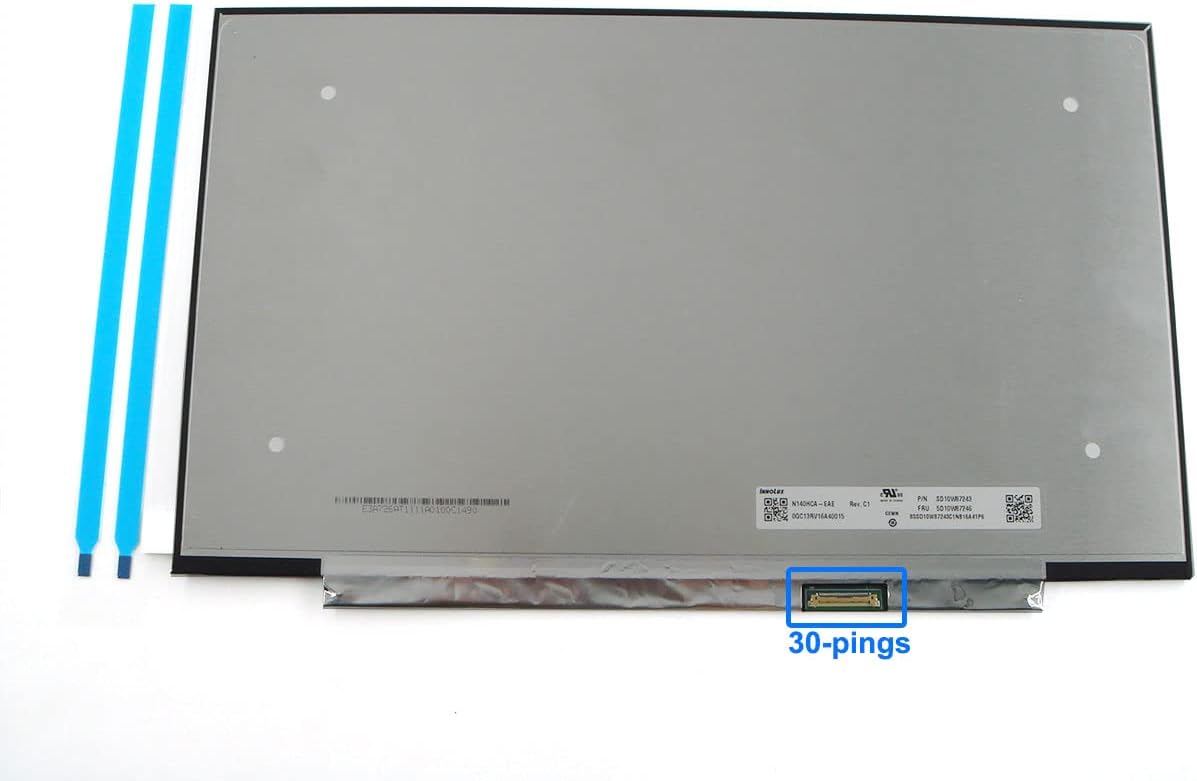 Parts for Lenovo ThinkPad T14 P14s Gen 2 LCD Screen FHD IPS for Non-Touch eDP-30pings 5D10W87246