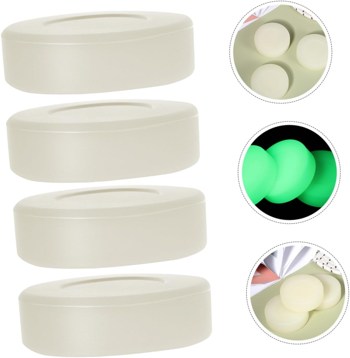 SUPVOX 5pcs Luminous Ice Hockey Pucks for Training Practice Pucks Smooth Surface for Safe Use Nighttime Outdoor Sports Activities