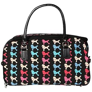 LeahWard LeahWard® Reisetasche Schmetterling Gepäck Reisetaschen Damen Handtasche Gepäck Wochenende Taschen (Schwarz Poodle) LeahWard LeahWard® Reisetasche Schmetterling Gepäck Reisetaschen Damen Handtasche Gepäck Wochenende Taschen (Schwarz Poodle)