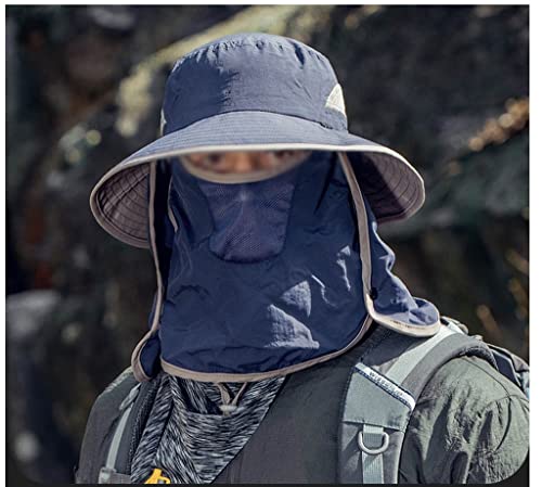 Chapeau de soleil anti-UV outdoor respirant avec rabat de nuque pour pêche et trekking