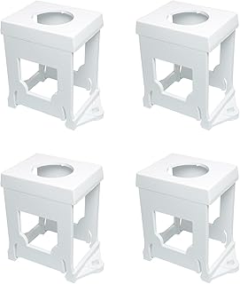 4PCS Plastic Pushbutton Switch Power On/Off Switch DIN Rail Mounting Bracket for 22mm Pushbutton Switch Potentiometer Emergency Stop Pushbutton Switch White