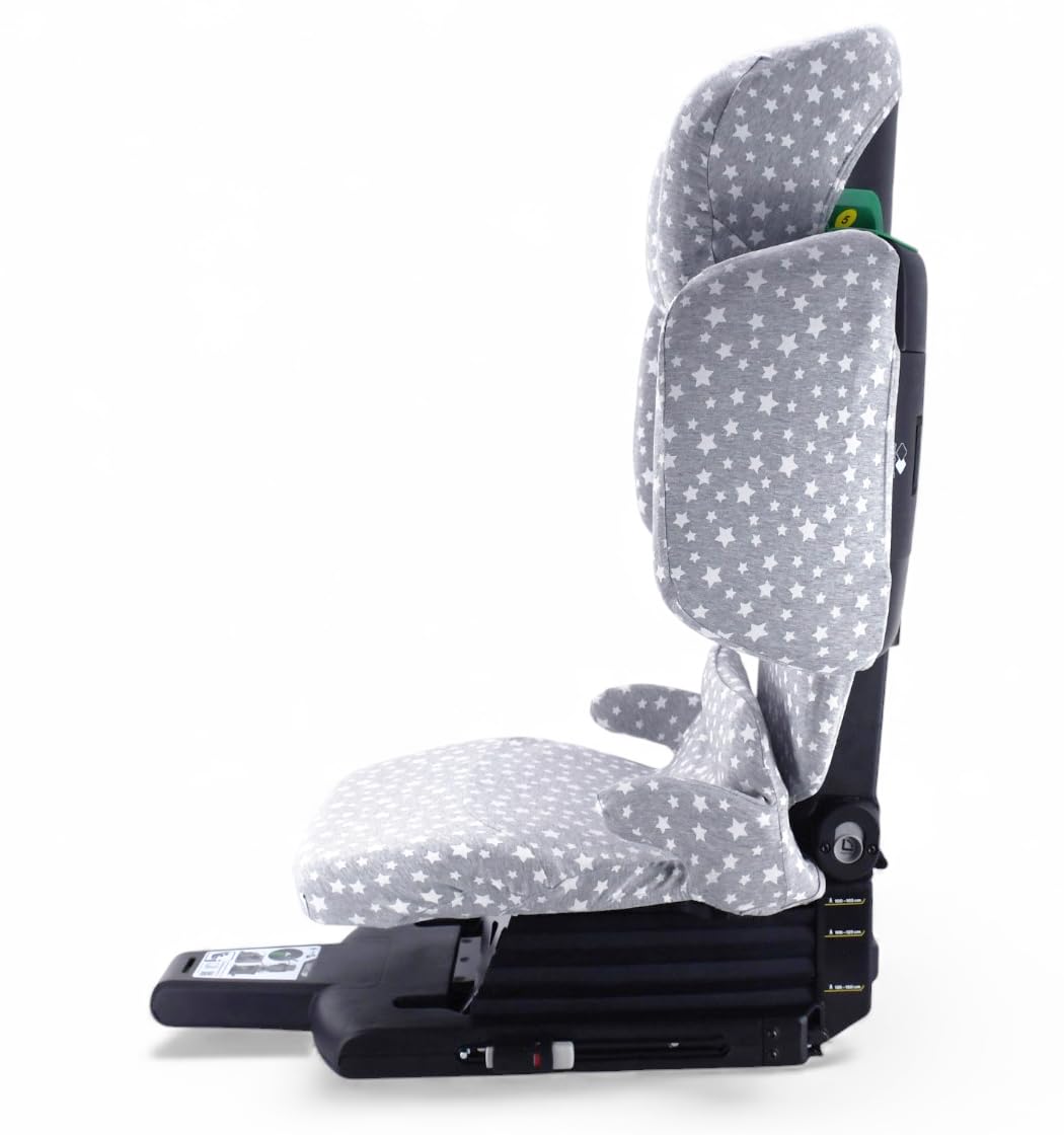 JYOKO Fodera Per Seggiolino Auto Compatibile Con Axkid Up | Cotone Biologico | Traspirante E Morbida | White Star