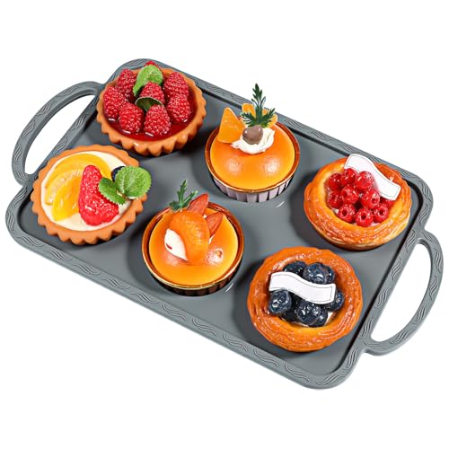JEWEDECO Silicone Baking Pan Silicone Cake Tray Creative Shapes Grey Withstand High Temperatures for Daily Use Kitchen Bakeware