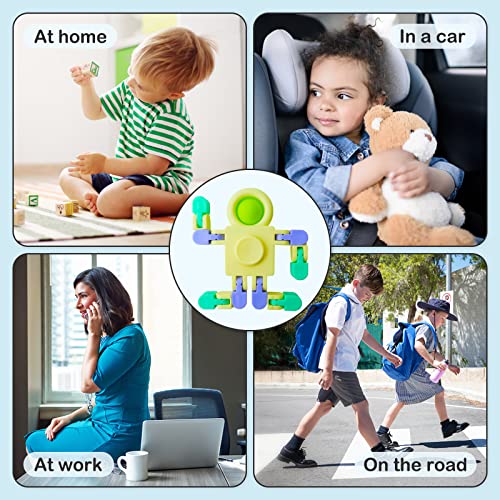 Fidwod 8Pcs Pop Fidget Spinner Toy- Transformable Sensory Robot Fingertip Toy - Party Favors Pack For Kids Adults - Stress Relief Autism Goodie Bag Stuffers - Birthday Gifts Prizes For Boys #TOP3