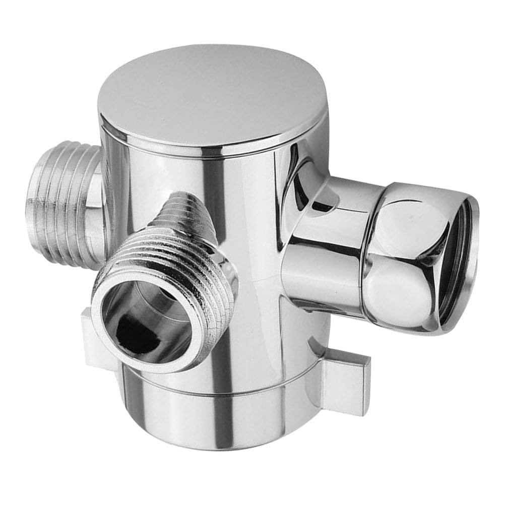 DOITOOL 3-Wege Duschumsteller Aus Edelstahl G1/2 Zoll Duschwasserumsteller FüR Handbrause Und Feste Brause Mit Drehbarem Auslass FüR Flexiblen Duscharm Anschluss