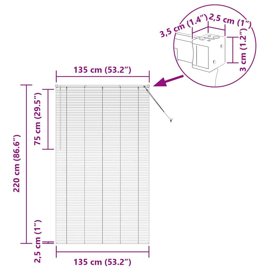 vidaXL Tendaggi a Veneziana Argento 220 x 135 cm Alluminio, Tende a riquadro in Alluminio, Regolabili per Interni, per Controllo Luce e Privacy, perfette per la casa e L'Ufficio