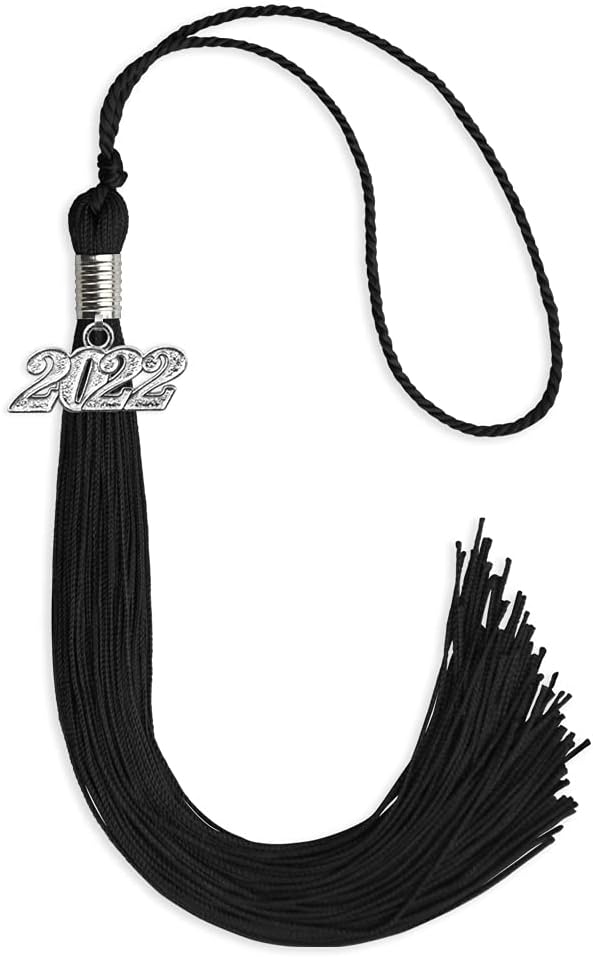 Endea GraduationEndea Graduation Single Color Tassel with Silver Date Drop (Black, 2022)