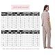 LANBAOSI Damen Kurzarm-Pyjama Set mit Herz-Print – Bequemer Zweiteiler mit elastischem Bund & atmungsaktiver Sommer-Schlafhose – Leichter Kurzschlafanzug für heiße Nächte