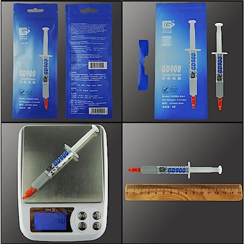 Pasta Térmica GD900 4G 4,8WmK Para Cpu/ Ps3/ps4/xbox360/one/pc Kit 4 em 1 Espátula e 2 Luva de Dedo