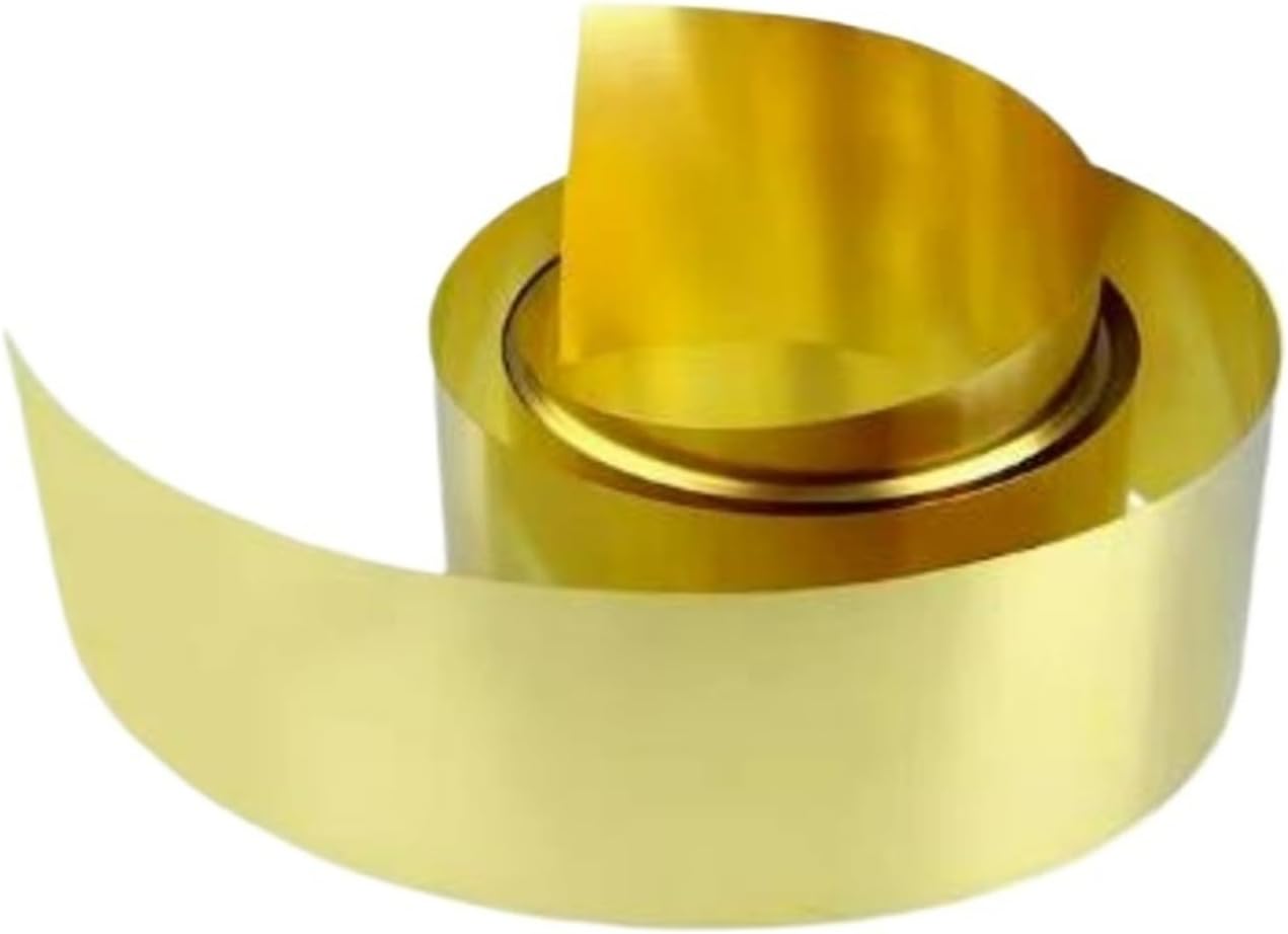 1/2/5M Brass Strip Sheet Thin Gold Film Tape Foil Plate 5mm-120mm Thickness 0.1mm-0.3mm(0.15x25x5000mm)