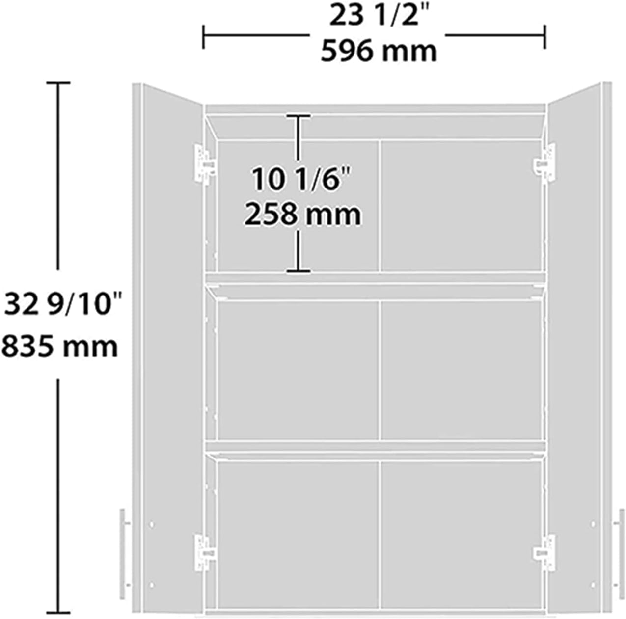 24 x 33 Inch Wall Cabinet Set of 2, Kitchen Wall Mounted Wooden Storage Cabinet, Double Door Cabinet with Soft Close, Metal Handle, Adjustable Shelf for Kitchen Laundry Bathroom Garage, White