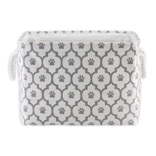 Bone Dry Pet Storage Collection Lattice Paw Print, Medium Rectangle, White/Gray - Image 3