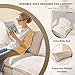 SUAWY 114 Inch Modular Couch Sectionals with Ottoman, Big Comfy Cloud Couches, L Shaped 4 Seat Modular Sectional Sofa, Modern Cloud Sectional Couches for Living Room, Deep Seat Sofa, Beige