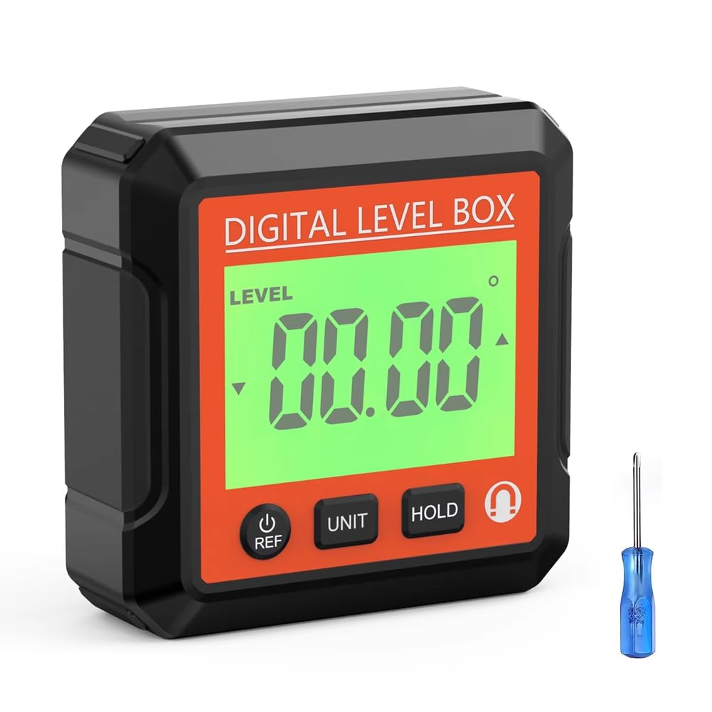 Udsknv[Ksl As Shown Lcd Display Electronic Protractor Digital Inclinometer Magnetic Digital Level Box Multi Angle Measuring Ruler