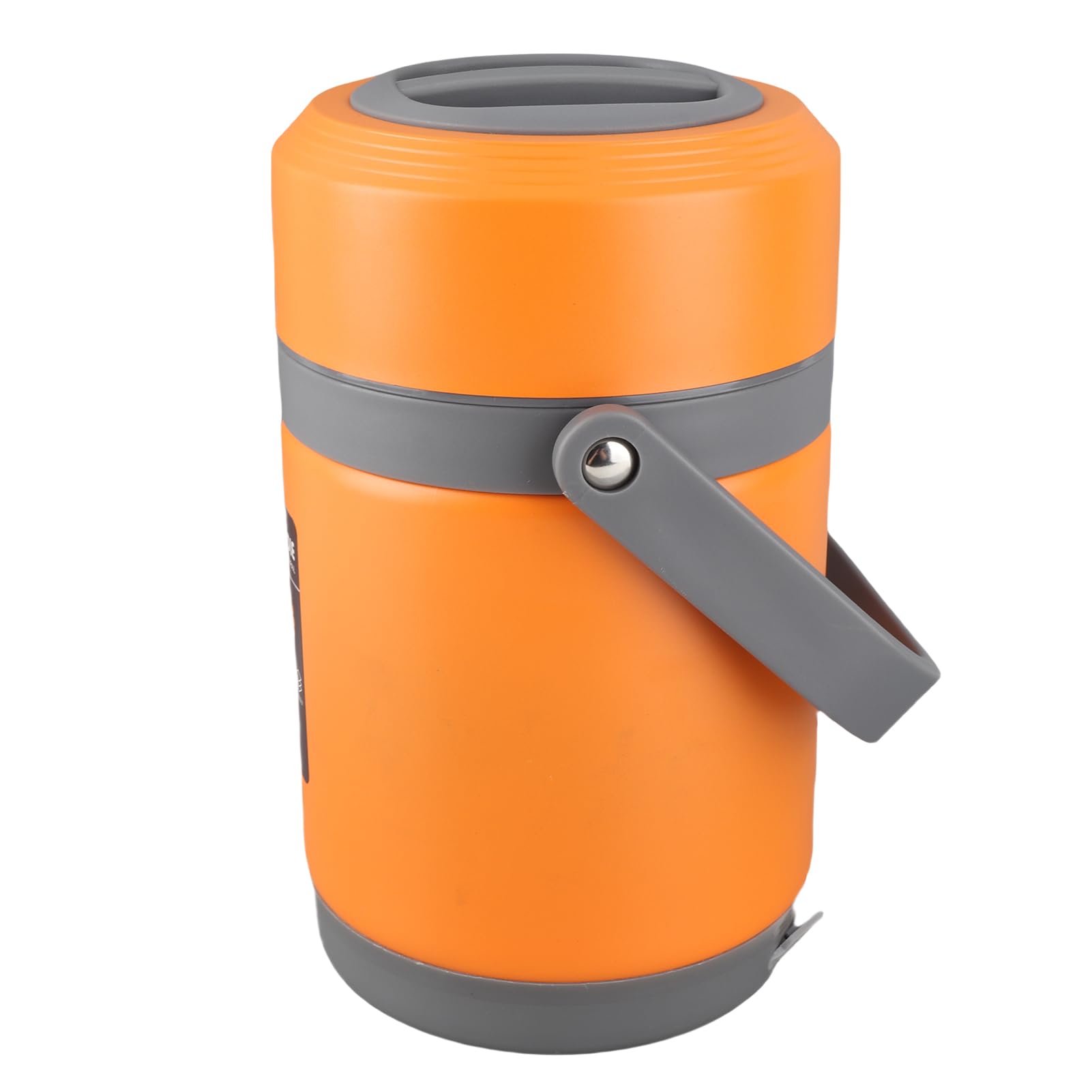 Brrnoo Garnek Termiczny ze Stali Nierdzewnej Przenośny Garnek do Podnoszenia o Stałej Temperaturze, Utrzymujący Ciepło, do Podróży na Kemping (ORANGE)