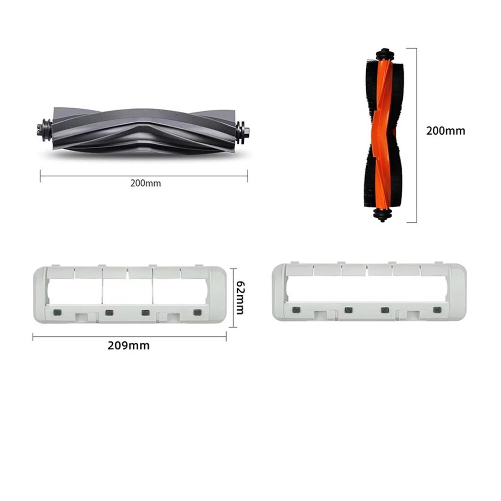 Osłona szczotki głównej kompatybilna z Dreame S10 pro Plus/X10/X20/X30/S30