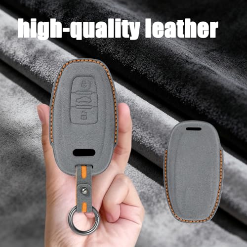 Étui de clé en daim pour Audi Q5 Q8 évitant les rayures du boîtier Keyless Go