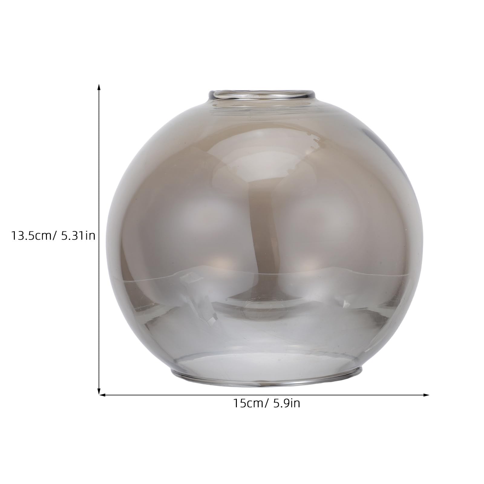 Zerodeko Pantalla Forma E27 en Lámpara de Bola de Vidrio | Acabado Liso, Alta Transmisión de Luz, Recambio para Apliques de Casa y Baño