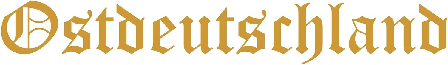 Sticker East Germany Plotted / Gold East Football Approx. 19 x 3 cm Car Sticker Oldschool