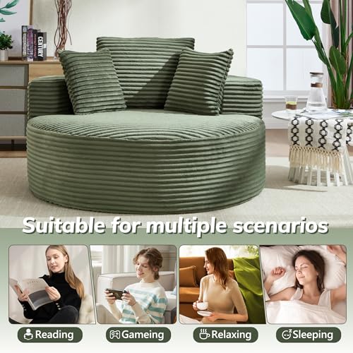 Sillón Lounge Redondo Grande Verde miniatura 5