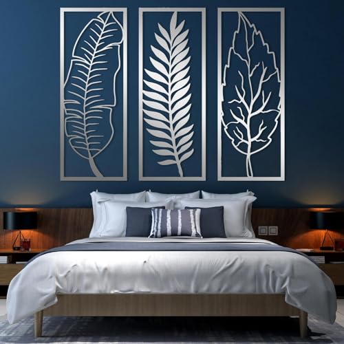 Décoration murale feuille de palmier en métal bohème chic pour salon