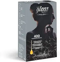 AcquaFlora Kit Acquaflora Hidra Gloss 400 Castanho Natural - Tonalizante
