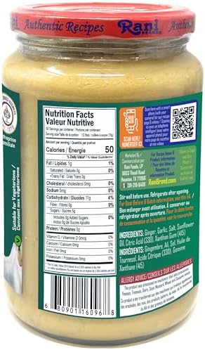 Rani Ginger Garlic Cooking Paste 26.5oz (750g) Glass Jar ~ Vegan | Gluten Free | Non-GMO | No Colors | Indian Origin