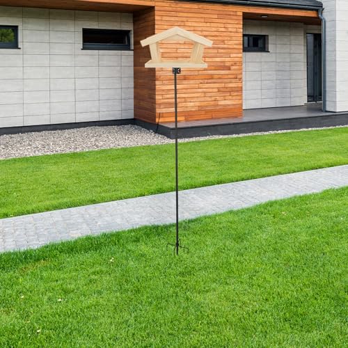 Poste para alimentación de pájaros COLLBATH con base ajustable de hierro 7