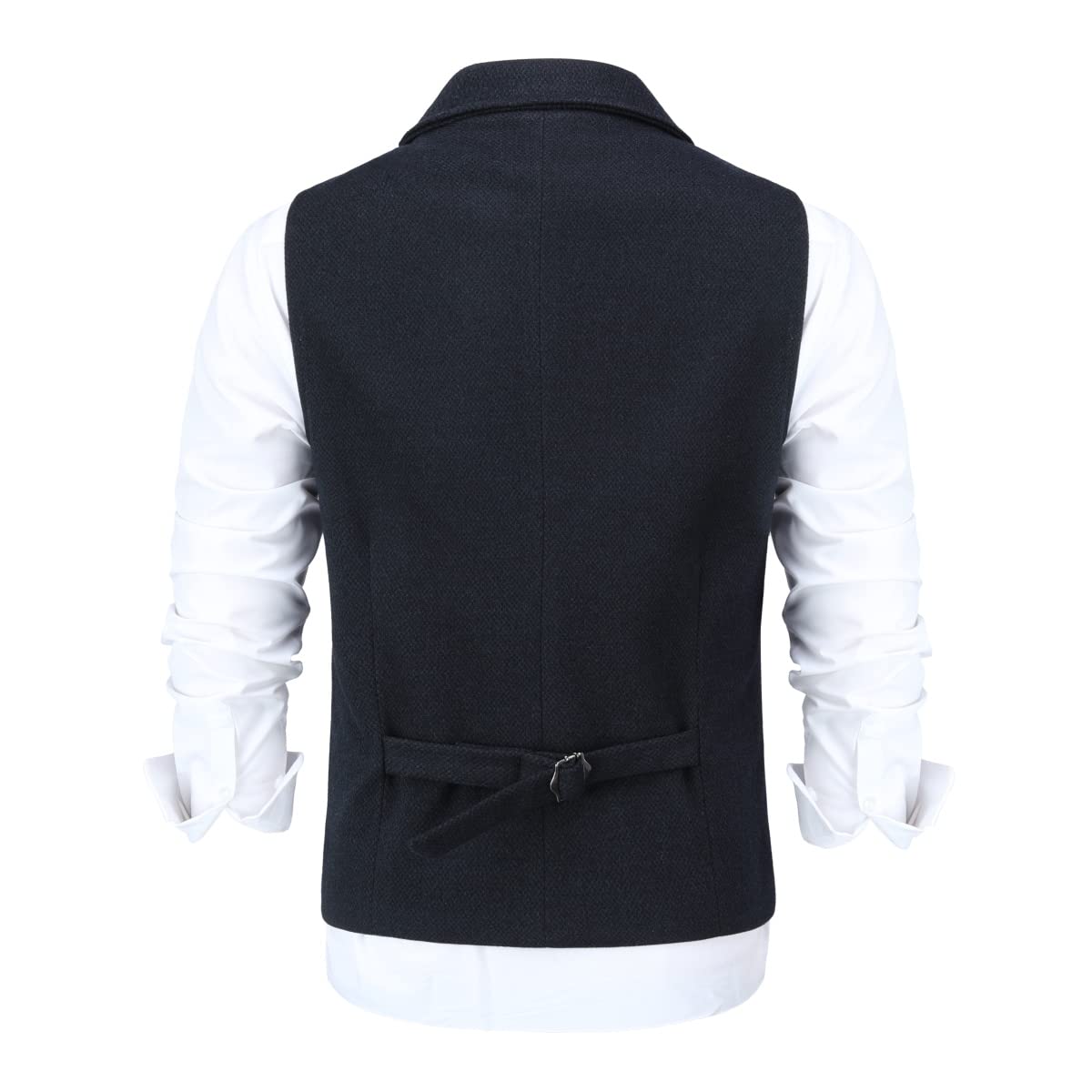 Allthemen Gilet da Uomo in Tweed di Lana Gilet Formale da Uomo Gilet da Uomo Retrò da Matrimonio d'Affari
