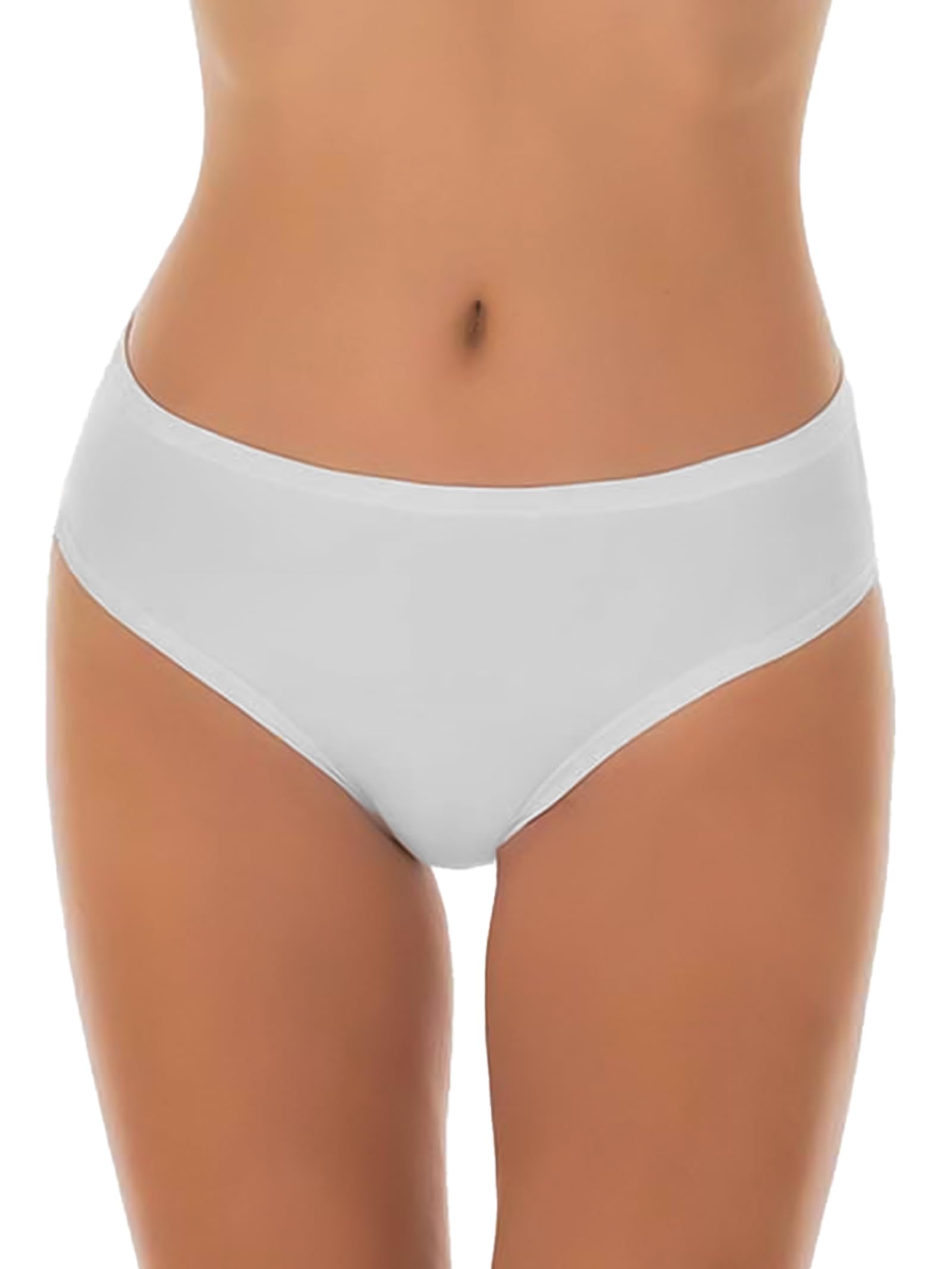 GARDA - 6 Slip Donna Vita Media, Slip Midi in Cotone Elasticizzato Art. 3902