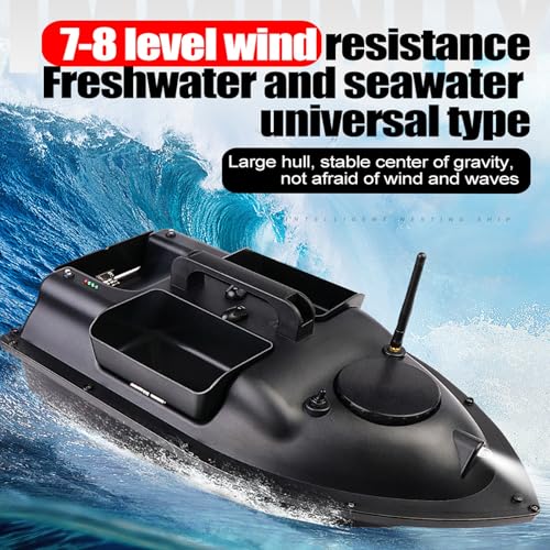 Bateau d'appât de pêche télécommandé de 2 kg avec double batterie pour amorçage