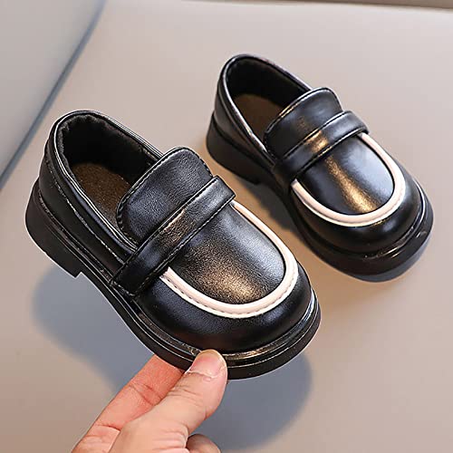 EnJoCho Kids Sport Shoes Toddler Boys Girls Dress Shoes PU Leather Wedding School Loafer Flats Boys Dress Shoes2