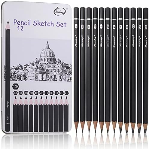 GETHPEN Sketch Pencils for Drawing,12 Pack, Graphite Pencils for Drawing, Art Pencils for Drawing and Shading, Shading Pencils for Sketching