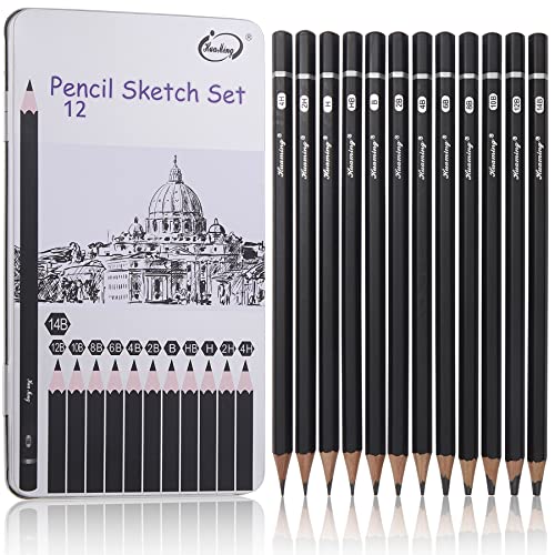 Gethpen Sketch Pencils For Drawing,12 Pack, Graphite Pencils For Drawing, Art Pencils For Drawing And Shading, Shading Pencils For Sketching #TOP3
