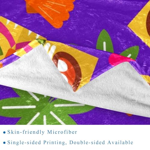 Couverture hawaïenne en microfibre 150x200 cm plaid léger lit - 3