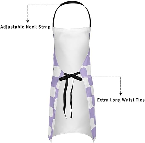 Miniatura 5 de jejeloiu Delantal de lunares rojos y blancos para mujeres y hombres, de 26 x 31 pulgadas, diseño retro de lunares