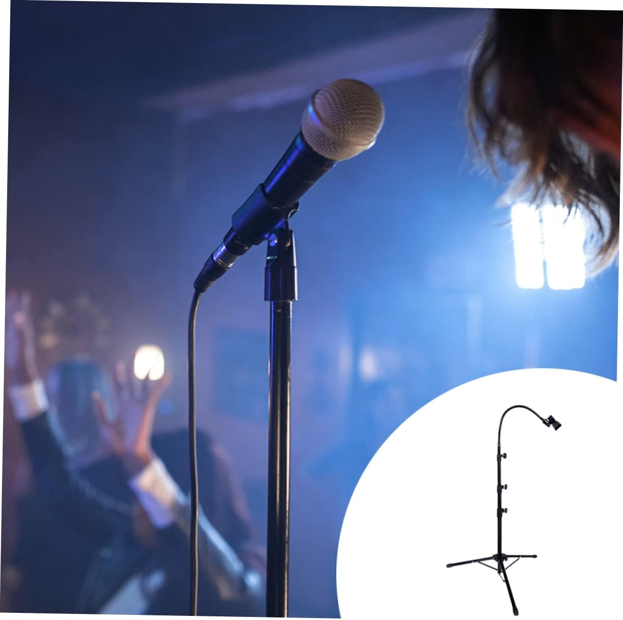 Toyvian Professional Adjustable Microphone Stand Tripod Suitable for Stage Studio and Home Use Telescopic Design for Optimal Height