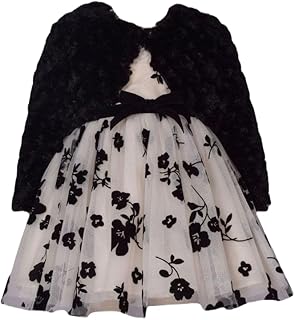 Winter Holiday Dress with Black Cardigan for Baby, Toddler, Little and Big Girls - Buy now