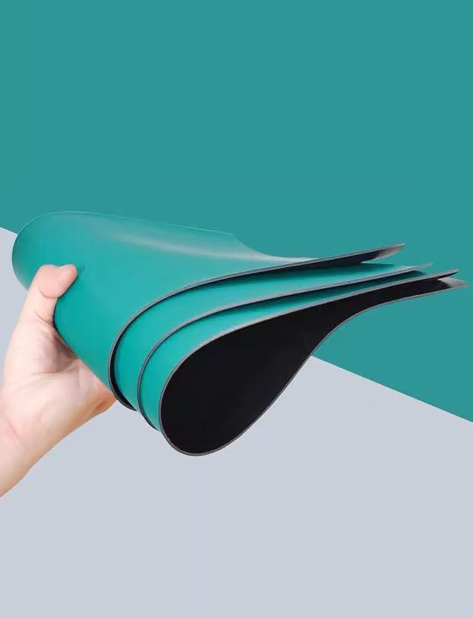 Tappetino da lavoro antistatico, tovaglia in gomma verde, tappetino da banco in PVC for riparazione dispositivi ESD, tappetino da tavolo for laboratorio di manutenzione(20x20cm/7.8x7.8in)